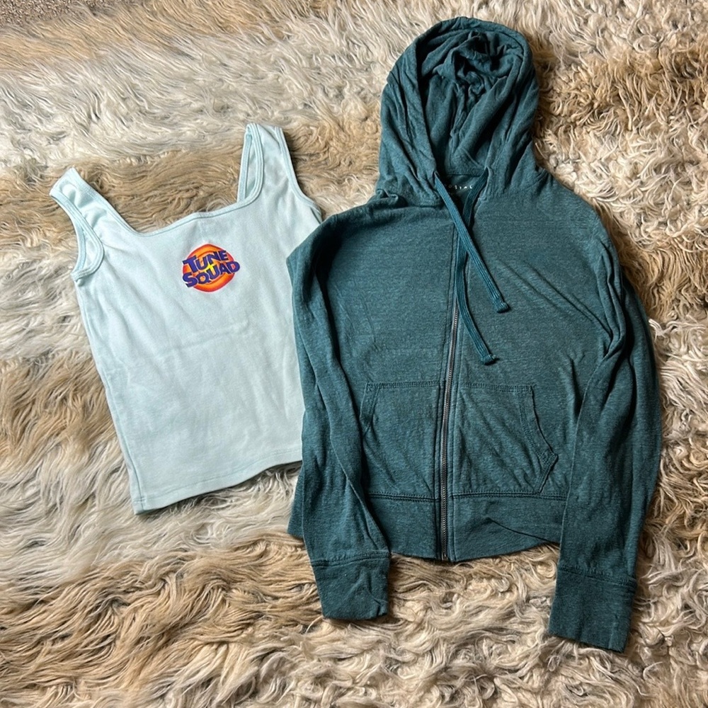 Aeropostale Teal Zip-Up Hoodie